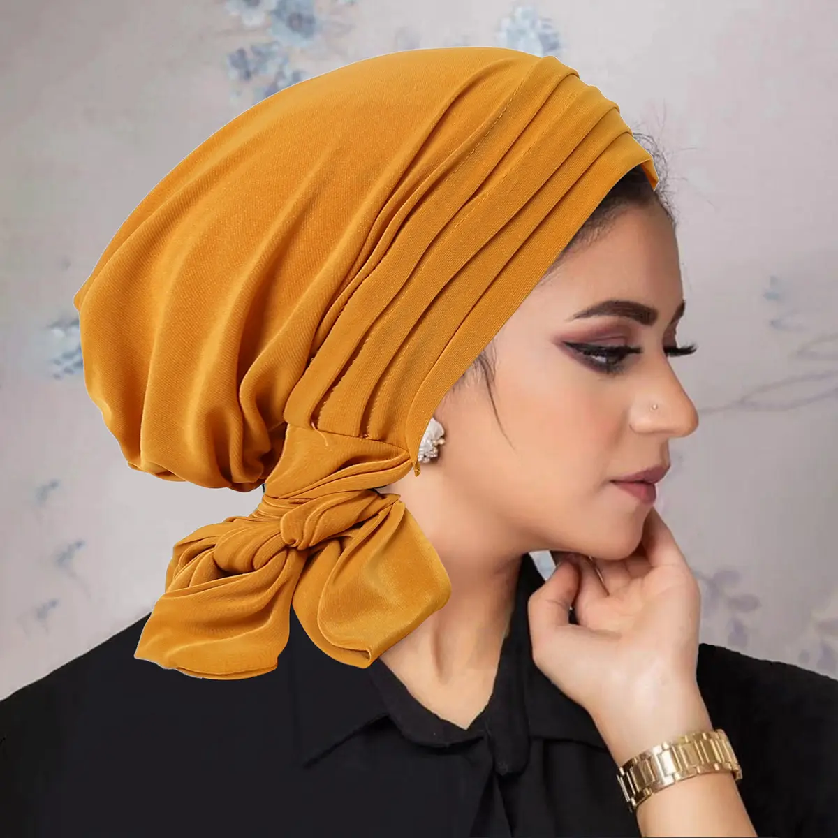 Wholesale Hot Selling New Arrival Muslim Turban Hijab Indian Head Wrap African Hijab Hat