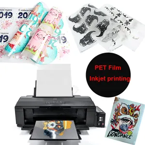 Nhà máy trực tiếp bán A4 Pet dtf phim bán buôn Hot/lạnh Peel Nhiệt Báo Chí chuyển giao kỹ thuật số Pet phim cho máy in phun