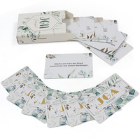 Jeu de cartes d'affirmations positives imprimées en usine, personnalisées, écologiques, en papier durable, pour usage familial, avec boîte