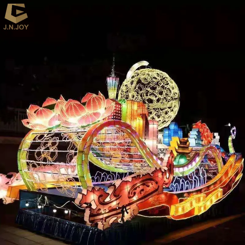 Outdoor Festival Decorative Parade Float Chinese Lantern Parade Festival For Sale