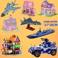 Puzzle en mousse 3D pour bébé, éducatif, bricolage, maison et voiture faites à la main, modèle de jouet de style dessin animé, vente en gros