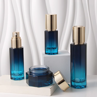 Nouveau ensemble de bouteilles en verre cosmétique vide avec pulvérisateur à pompe pour crème pour le visage Lotion sérum Toner sérigraphie boîte d'emballage