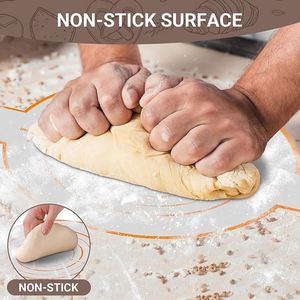 Tapis de cuisson en silicone avec échelle graduée 46 × 33 cm pour la levée du pain dans un four hollandais - Product Image 3