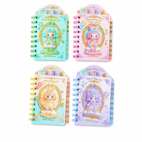 Cuaderno Espiral A7 Kawaii para Niñas, Diseño de Gatito, 80 Hojas Rayadas, Encuadernado con Espiral, Regalo para Niñas, Papelería con Detalles Metálicos