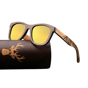 Lunettes de soleil en bois polarisées pour hommes et femmes, lunettes de soleil en bambou <span class=keywords><strong>2020</strong></span>, Oculos Solar Bambu - Product Image 1