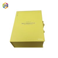 Emballage en carton rigide de luxe personnalisé de haute qualité, boîte cadeau pour robe de mariée en papier pliable magnétique avec fermeture à ruban