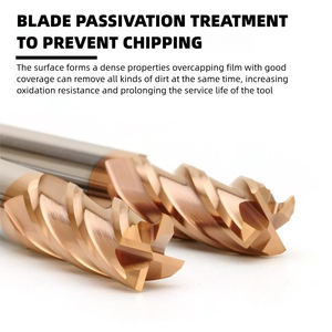 SUPAL HRC58 4 cannelures <span class=keywords><strong>Fraise</strong></span> plate en carbure de tungstène CNC pour acier inoxydable fonte - Product Image 3