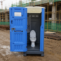 Toilettes mobiles, cabine de toilettes portable avec lavabo et douche pour chantier de construction et événements