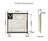 Module de base ESP32-P4, basé sur la conception à double puce ESP32-P4 et ESP32-C6, prend en charge le Wi-Fi 2,4 GHz et le Bluetooth 5.3