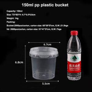 5oz 150ml rõ ràng Ice Cream Deli container Ice Cream cup với nắp nhựa thực phẩm lưu trữ xô hộp container với nắp đậy kín - Product Image 3