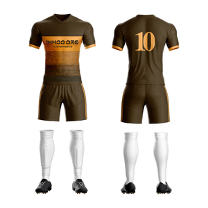 Unisex Custom Soccer Jersey Polyester Uniform mit Team Name & Logo Print OEM Service für Erwachsene - Product Image 3