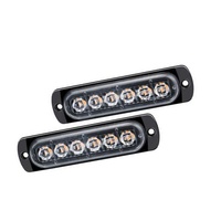 Lámpara de Advertencia LED de 6 Luces, 12v 24v, Luz Estroboscópica para Parrilla, Barra LED Indicadora, Luces Laterales, Accesorios para Camiones, Amarillo, Blanco, Azul