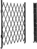 Barrière Extensible pour Chiens, Portillon Portable avec Roulettes, Barrière Pliable pour Animaux de Compagnie, Utilisation Intérieure/Extérieure, Contrôle des Foules