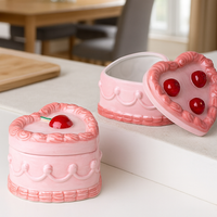 Yuanwang Cake Pot à bougie cylindrique en céramique vide, récipient pour desserts en forme de cœur, vases à bougies uniques et personnalisés