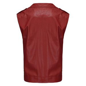 Direct Factory Supply <b>Mens</b> Lightweight Leather <b>Vest</b> Breathable Winter Outerwear High Street Style Leather <b>Vest</b> in Top Quality - Product Image 3