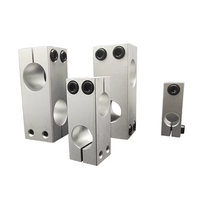 Support de fixation croisé en aluminium de haute qualité pour arbre de transmission, à verrouillage parallèle et vertical, avec base de support à double trou droite et réductrice