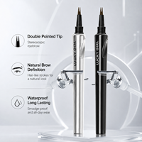 Crayon à sourcils double pointe noir et brun, longue tenue, waterproof, prix de gros, approvisionnement en vrac, maquillage des sourcils, crayon à sourcils