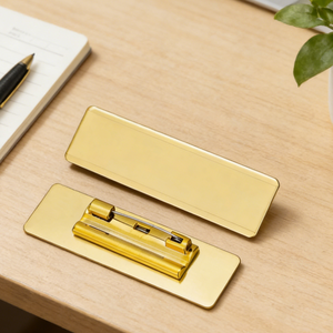 ป้ายชื่อเปล่าแบบติดเข็มกลัดโลหะผสมสังกะสีที่ปรับแต่งได้ สำหรับการจัดการบุคลากรองค์กร ใช้เป็นป้ายชื่อ - Product Image 2