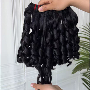 Vietnam Honest Hair Lots de Cheveux Humains Vietnamiens Bouclés Volumineux Super Double Drawn Cheveux Vierges Bruts Noir Naturel Spirale Machine - Product Image 3