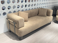 Canapé modulaire imperméable en tissu technique rembourré, sans armature, compressé et scellé sous vide, avec accoudoirs amovibles, idéal pour les familles