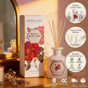 Difusor de Aroma sin Llama en Botella de Vidrio de 150 ml, Aroma Duradero para Decoración del Hogar y Dormitorio, Venta al Por Mayor de Fábrica, Personalización OEM - Product Image 1