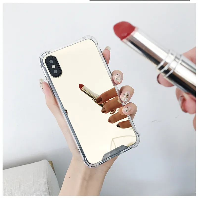 Luxury Plating TPU Mirror Phone Case Cover For iPhone Xs Max Silicon Cases