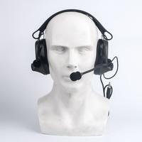 WADSN WZ041 Headset Taktis Peredam Kebisingan Aktif Over-Ear dengan Perlindungan Pendengaran, Kabel, 2 Baterai AA, Penggunaan Luar Ruangan, Mikrofon