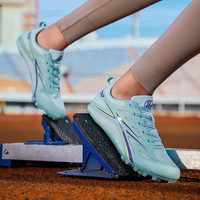 Chaussures de course à pointes unisexe légères et respirantes, vente en gros directe usine, chaussures de sport à crampons haute élasticité et amortissantes