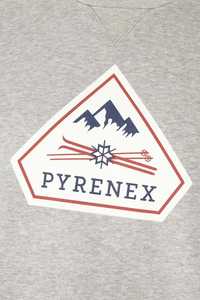 Pyrenex-Sweat-shirt gris en coton à manches longues et coupe oversize avec logo imprimé sur la poitrine - Product Image 3