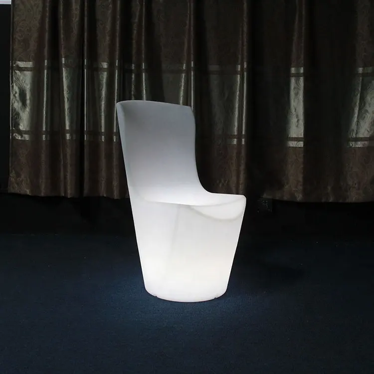 Перезаряжаемый водонепроницаемый светодиодный пластиковый стул с подсветкой