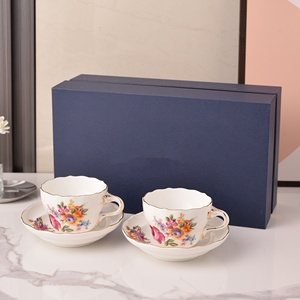 Nueva Vajilla de Porcelana de Hueso de Alta Gama, Ecológica, Estilo Europeo Real, Tazas Dobles, Platos Aptos para Lavavajillas, Ideal para Regalos - Product Image 4