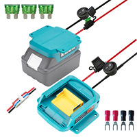 Adaptateur compatible avec batterie 18V BL1860, matériau ABS, convertisseur DIY avec câble pour batteries au lithium