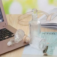 Bouteille de diffusion en verre Transparent vide rechargeable conteneur d'aromathérapie liège huile essentielle Essence accessoires décoratifs