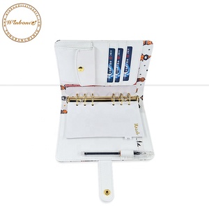 A5 Binder A5 Binder Planner Custom A5 A6 A7 6 Rings Personal Pink Printing Binder Notebook Leather Planner