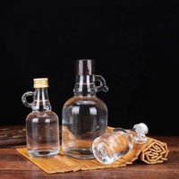 Bouteilles en verre miniatures transparentes de 50 ml, 100 ml, 250 ml avec poignée pour sirop d'érable, prix d'usine ONO