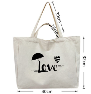 Sac fourre-tout en toile de coton imprimé personnalisé, 30-40 cm, sac de shopping rectangulaire en tissu - Product Image 4