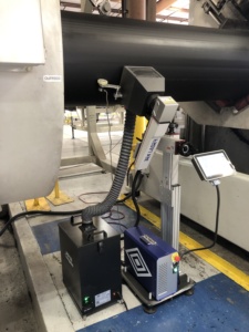 Machine de marquage laser à fibre optique en ligne haute vitesse 30W 60W pour codes-barres/dates sur bouteilles en plastique, tuyaux et câbles - Product Image 6