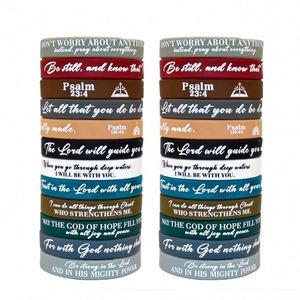 Bracelets en silicone unisexes pour adultes avec citations inspirantes pour hommes et femmes, logo personnalisé, excellente idée cadeau - Product Image 1