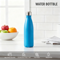 Botella de Agua de Acero Inoxidable Ecológica 304 con Aislamiento al Vacío de Doble Pared, Personalizada con Impresión, para Camping y Senderismo