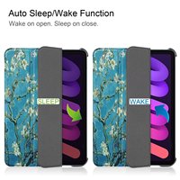 Étui de protection robuste en cuir PC avec fonction veille/réveil automatique et design personnalisé pour iPad Mini