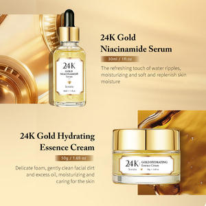 ผลิตภัณฑ์ดูแลผิวหน้าทองคำ 24K แบรนด์ส่วนตัว โทนเนอร์ โลชั่น เซรั่ม ครีม OEM/ODM ป้องกันผิวแห้งหมองคล้ำ ขายส่ง - Product Image 5