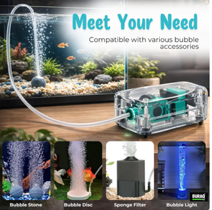 Bomba de Aire Ultra Silenciosa para Acuario, Bomba de Oxígeno Silenciosa con Salida Única para Acuarios de Agua Dulce y Peces Tropicales - Product Image 6