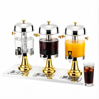 Distributeur de boissons double moderne OEM 8L 16L en acier inoxydable avec compartiment à glace pour fêtes, banquets et mariages