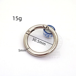 <span class=keywords><strong>Mousqueton</strong></span> rond en alliage de zinc doré vintage classique 30 mm avec anneau à ressort, accessoires de sac en métal classique - Product Image 6