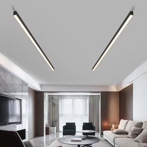 Plafonnier LED minimaliste salon chambre moderne monté en surface bande plafonnier LED linéaire - Product Image 5