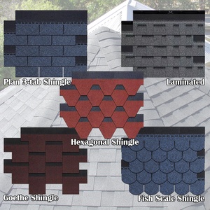 Revestimiento de piedra asfáltica Techo Autoadhesivo Impermeable Económico Tejas Techo Laminado Asfalto Teja - Product Image 4