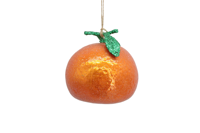 Handgemaakte Kerst glas-in-lood fruit ornamenten - Sinaasappel Kersen Aardbei Serie Vintage afwerking Antiek imitatie-effect