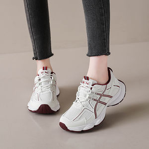 Baskets multicolores sportives pour femmes noir blanc violet rose robe supérieure formateurs léger à lacets tendance de la mode pour hommes - Product Image 4