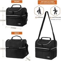 Sacs à déjeuner décontractés LOHAS pour enfants, sac à bento imperméable en tissu Oxford avec fermeture éclair, isolation thermique renforcée, sac isotherme pour pique-nique