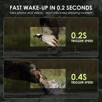 Kamera Perangkap Satwa Liar 4G GSM Portable Outdoor 850nm Tanpa Cahaya Malam Hari, Kamera Berburu IP66 Tahan Air 2MP 1080p Video